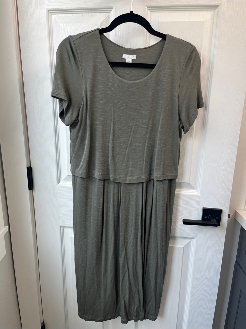 J. Jill Olive Green Women's Scoop Neck Dress